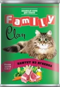 Clan Family / Консервы Клан для кошек паштет из Телятины (цена за упаковку)