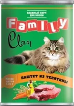 Clan Family / Консервы Клан для кошек паштет из Ягнёнка (цена за упаковку)
