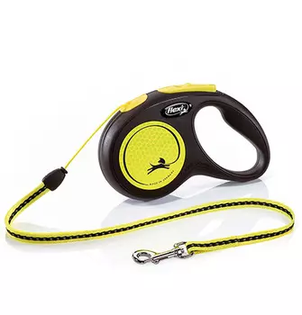 flexi New Neon M cord 5 m, for dogs up to 20 kg / Рулетка флекси для собак до 20 кг, трос 5 м