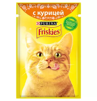 Friskies / Паучи Фрискис для кошек с Курицей (цена за упаковку)