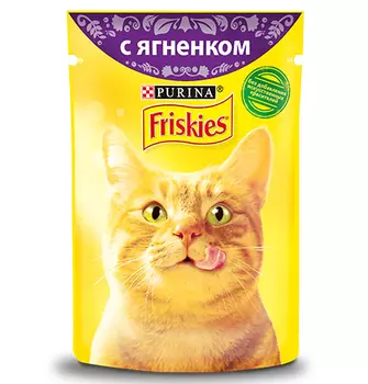 Friskies / Паучи Фрискис для кошек с Ягненком (цена за упаковку)