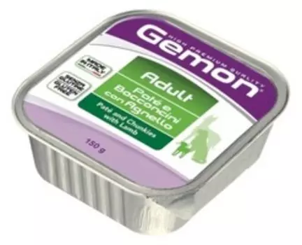 Gemon Adult Pate and Chunkies Lamb / Консервы Джимон для собак Паштет с кусочками Ягненка (цена за упаковку)