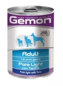 Gemon Light Pate Tuna / Консервы Джимон для собак Паштет Низкокалорийный Тунец (цена за упаковку)