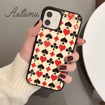 КОЛЛЕКЦИЯ ИГРОВЫХ КАРТ КАЗИНО Чехол для телефона iPhone 11 12 13 14 Pro Max mini XR XS SE 2020 7 8 Plus Samsung S21 S22 shell iPhone 6plus