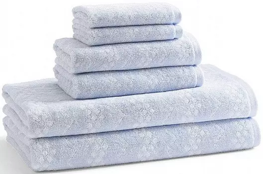 Полотенце для рук 46x30 см Kassatex Wavy Whisper Blue BWV-172-WHB