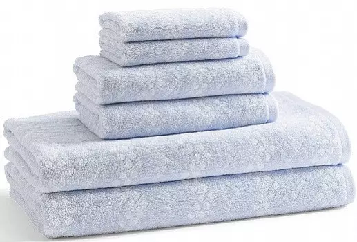 Полотенце для рук 71x41 см Kassatex Wavy Whisper Blue BWV-110-WHB