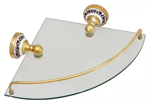 Полка угловая 28х28 см Fixsen Bogema Gold FX-78503AG