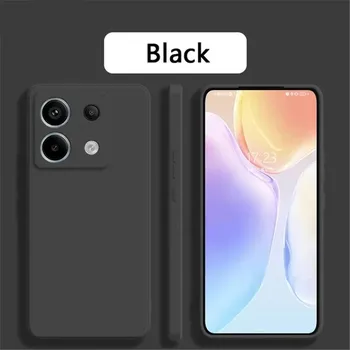Мягкий жидкий силиконовый чехол ярких цветов для Xiaomi Redmi Note 13 Pro Plus 13C K70E Poco X6 Pro 4G 5G, противоударный защитный чехол для камеры из ТПУ For Redmi Note 13 5G темно-красного