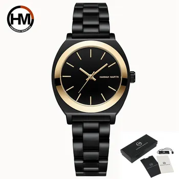 Женские часы, простой дизайн, механизм Miyota, Seiko, водонепроницаемые женские кварцевые часы из нержавеющей стали, Relogio Feminino