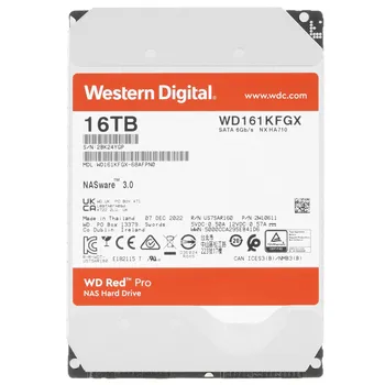 Жесткий диск (HDD) Western Digital 16Tb Red Pro, 3.5", 7200rpm, SATA3 (WD161KFGX)