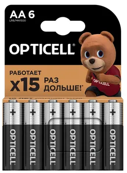 Батарейка OPTICELL 5051006 алкалиновый AA/LR6 (блист. 6шт) Basic Opticell