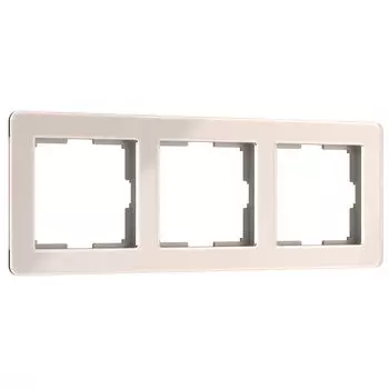 Рамка Werkel Acrylic айвори W0032743/ Рамка на 3 поста Acrylic (айвори