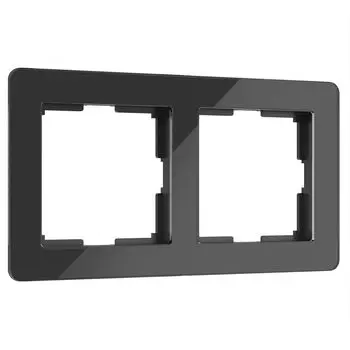 Рамка Werkel Acrylic черный W0022708/ Рамка на 2 поста Acrylic (черный