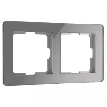 Рамка Werkel Acrylic графит W0022704/ Рамка на 2 поста Acrylic (графит