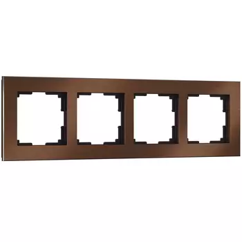 Рамка Werkel Aluminium коричневый алюминий W0041714/ Рамка на 4 поста