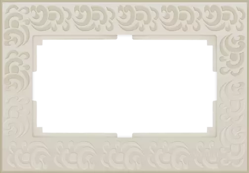 Рамка Werkel Flock WL05-Frame-01-DBL-ivory / Рамка для двойной розетки (слоновая кость)