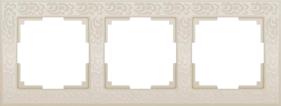 Рамка Werkel Flock WL05-Frame-03-ivory /Рамка на 3 поста (слоновая кос