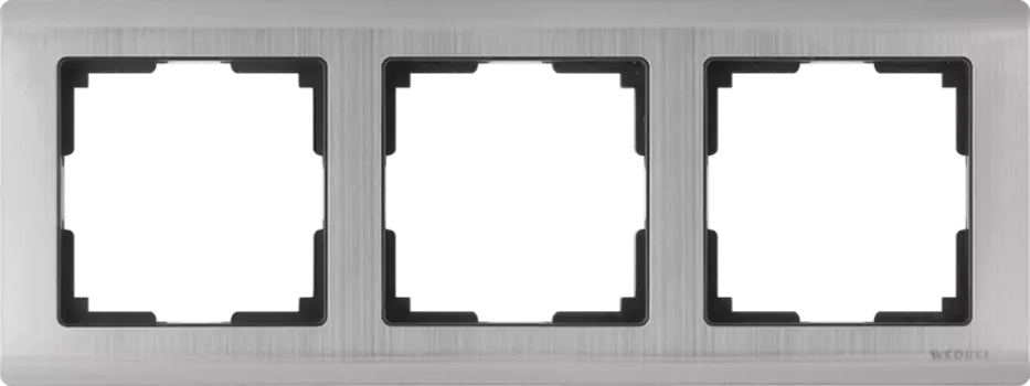 Рамка Werkel Metallic WL02-Frame-03 / Рамка на 3 поста (глянцевый нике
