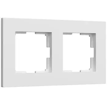 Рамка Werkel Slab белый софт W0022961/ Рамка на 2 поста Slab (белый со