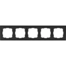 Рамка Werkel Stark WL04-Frame-05-black / Рамка на 5 постов (черный)