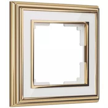 Рамка Werkel W0011329/ Рамка на 1 пост Palacio (золото/белый)