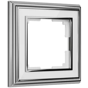 Рамка Werkel W0011331/ Рамка на 1 пост Palacio (хром/белый)