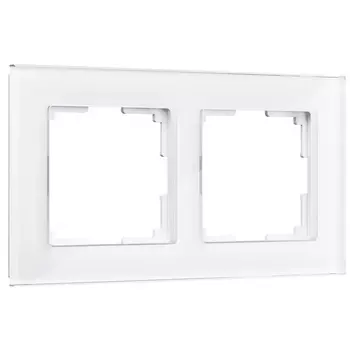 Рамка Werkel W0021101/ Рамка на 2 поста Favorit (белый,стекло)