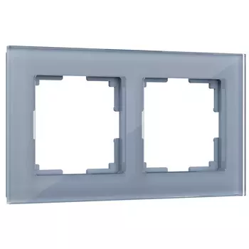 Рамка Werkel W0021115/ Рамка на 2 поста Favorit (серый,стекло)