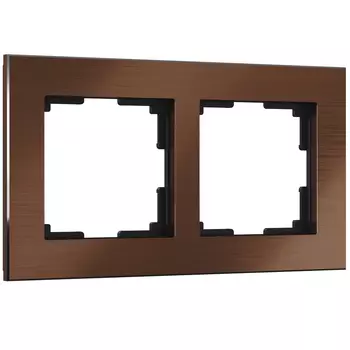 Рамка Werkel W0021714/ Рамка на 2 поста Aluminium (коричневый алюминий