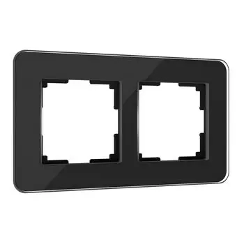 Рамка Werkel W0022448/ Рамка на 2 поста Elite (черный, стекло)
