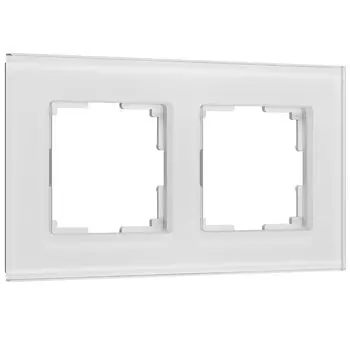 Рамка Werkel W0023101/ Рамка на 2 поста Senso (белый, стекло soft-touc