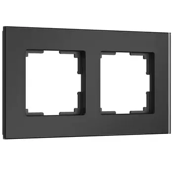 Рамка Werkel W0023108/ Рамка на 2 поста Senso (черный, стекло soft-tou