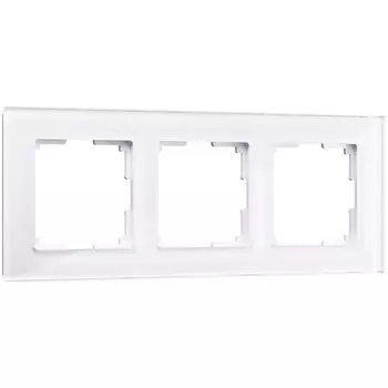 Рамка Werkel W0031101/ Рамка на 3 поста Favorit (белый,стекло)