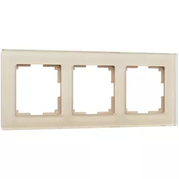 Рамка Werkel W0031111/ Рамка на 3 поста Favorit (шампань,стекло)