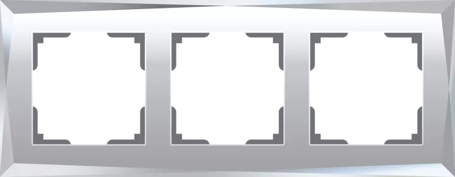 Рамка Werkel W0031220/ Рамка на 3 поста Diamant (зеркальный)