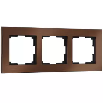 Рамка Werkel W0031714/ Рамка на 3 поста Aluminium (коричневый алюминий
