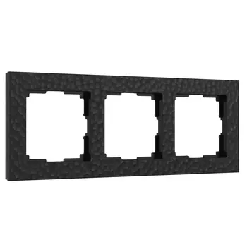Рамка Werkel W0032408/ Рамка на 3 поста Hammer (черный)
