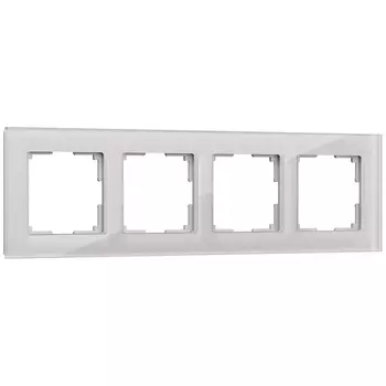 Рамка Werkel W0041117/ Рамка на 4 поста Favorit (дымчатый,стекло)