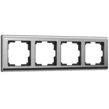 Рамка Werkel W0041602/ Рамка на 4 поста Metallic (глянцевый никель)