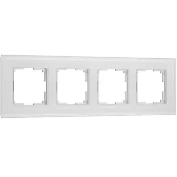 Рамка Werkel W0043101/ Рамка на 4 поста Senso (белый, стекло soft-touc