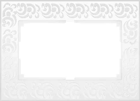 Рамка Werkel W0082301/ Рамка для двойной розетки Flock (белый)