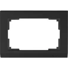 Рамка Werkel WL04-Frame-01-DBL-black / Рамка для двойной розетки (черный)