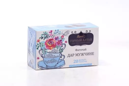 Фиточай Нарине Горный Алтай Дар мужчине, 1,5 г, 20 шт, фильтр-пакет