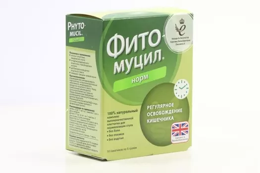 Фитомуцил Норм, 5 г, 10 шт, порошок для приготовления суспензии для приема внутрь