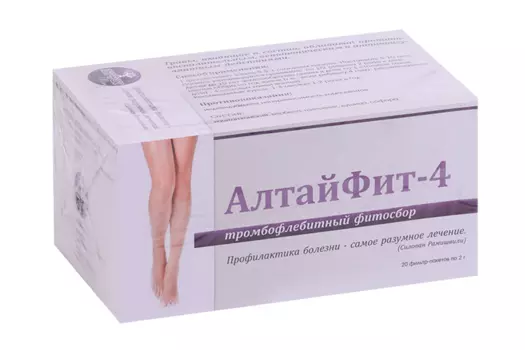 Фитосбор АлтайФит-4 тромбофлебитный, 2 г, 20 шт, ф/п