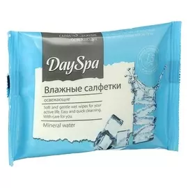 Влажные салфетки «Day Spa», минеральная вода, освещающие, 15шт