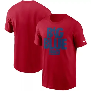 Мужская красная большая синяя футболка New York Giants Hometown Collection Nike