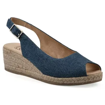 Женские сандалии-эспадрильи Maize на танкетке White Mountain, цвет dark blue fabric