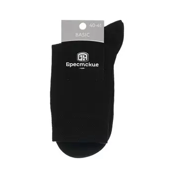 Мужские однотонные носки Брестские Basic Черный р.40-41