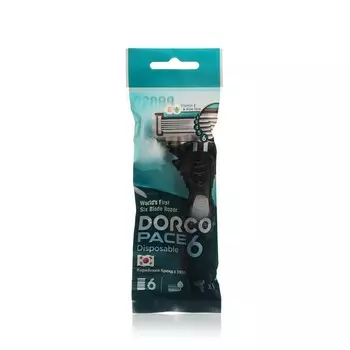 Мужской одноразовый станок для бритья Dorco Pace 6 лезвий